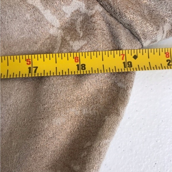 BKE Gold Metallic Faux Suede Moto Jacket Women Size Medium Motorcycle Crop - Picture 8 of 16